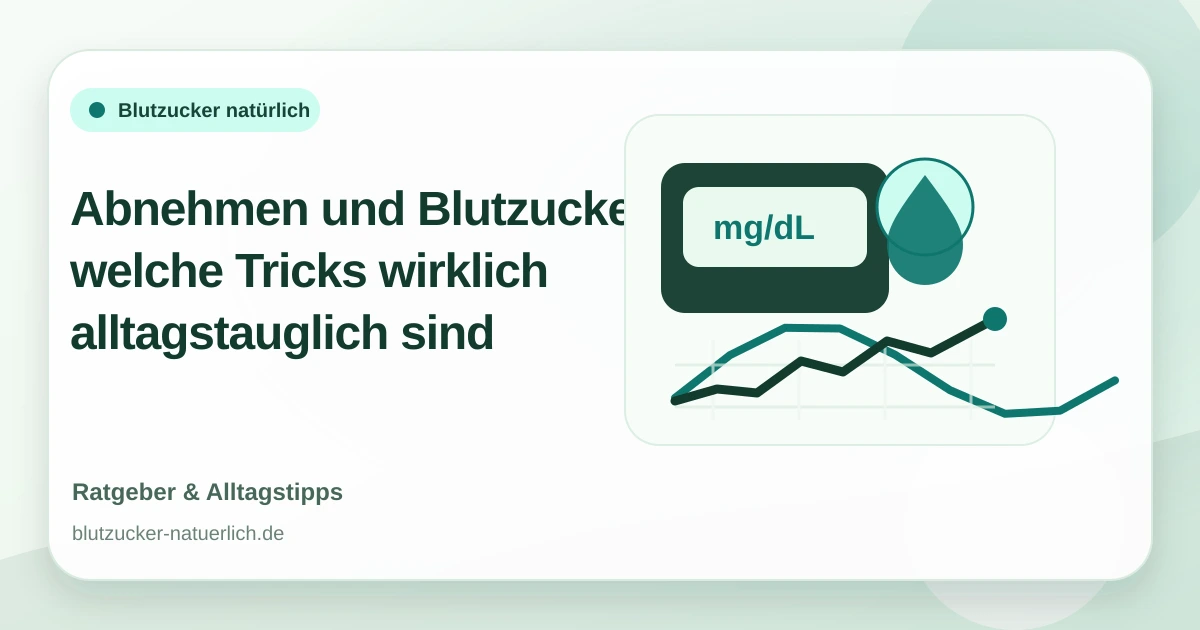 Abnehmen und Blutzucker: welche Tricks wirklich alltagstauglich sind