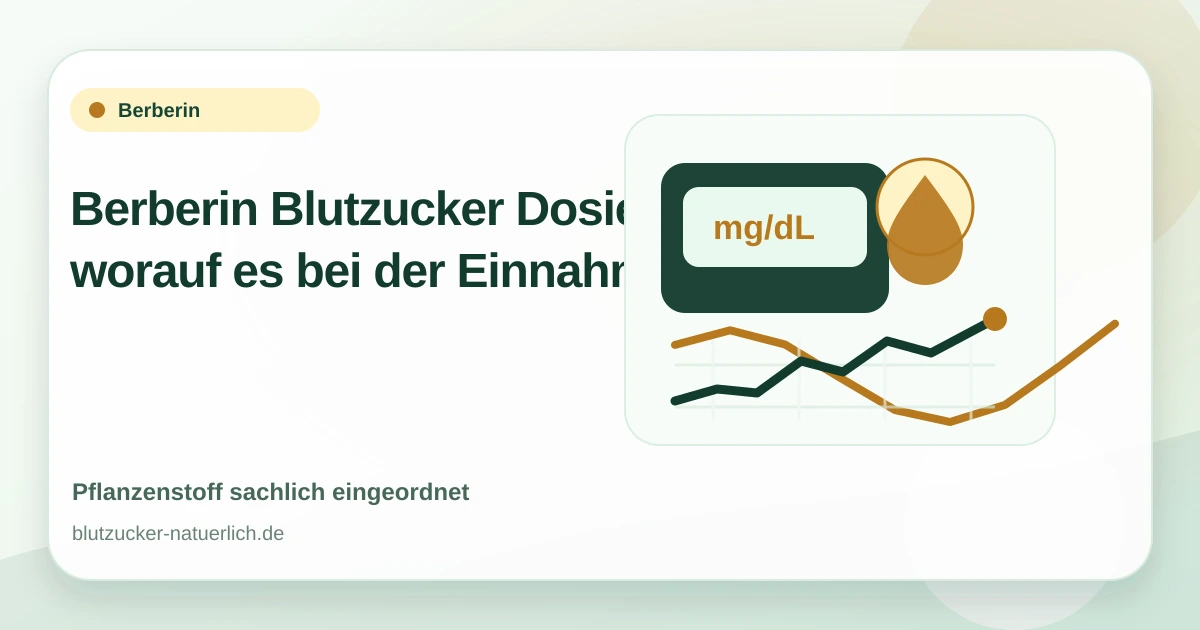 Berberin Blutzucker Dosierung: worauf es bei der Einnahme ankommt