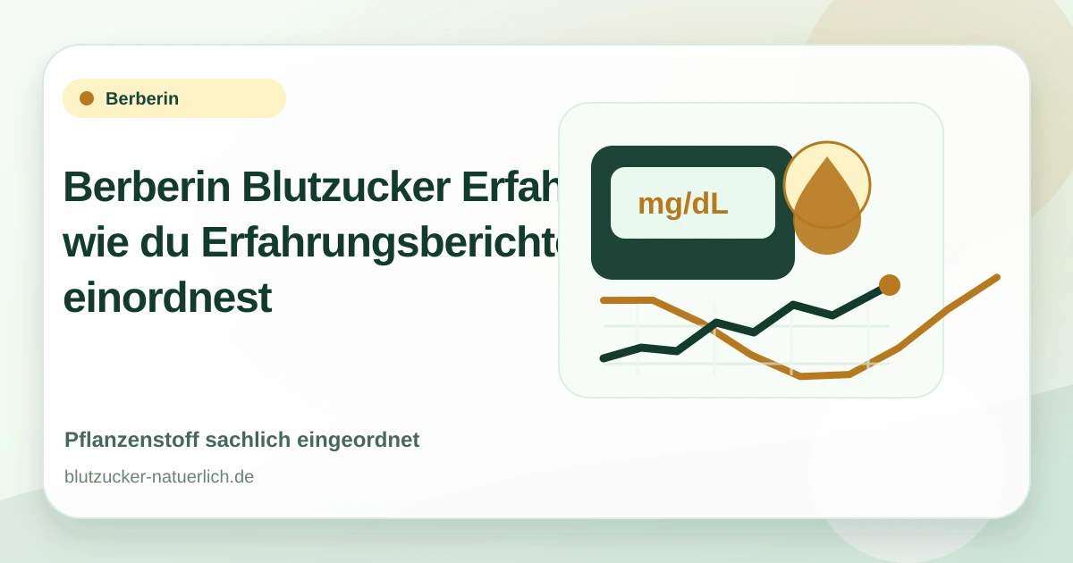 Berberin Blutzucker Erfahrungen: wie du Erfahrungsberichte richtig einordnest