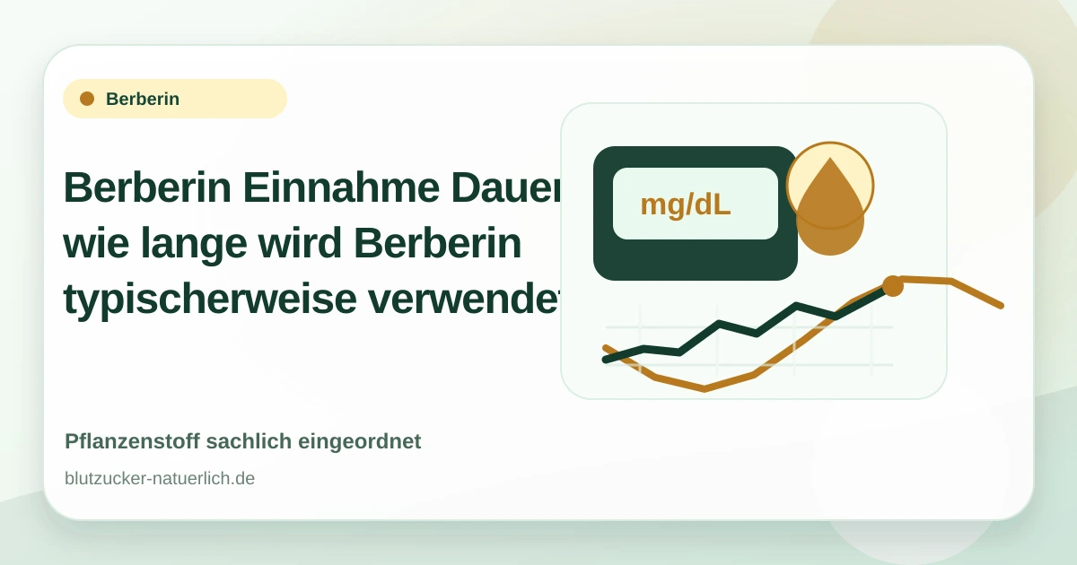 Berberin Einnahme Dauer: wie lange wird Berberin typischerweise verwendet?