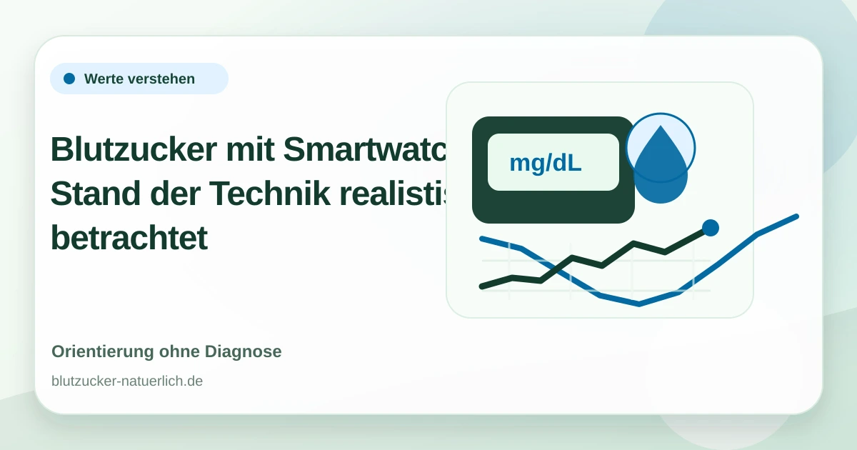 Blutzucker mit Smartwatch messen: Stand der Technik realistisch betrachtet