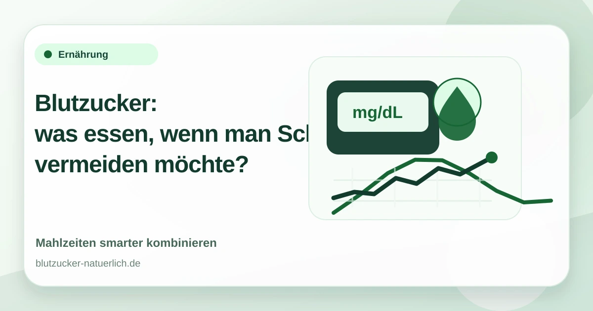 Blutzucker: was essen, wenn man Schwankungen vermeiden möchte?