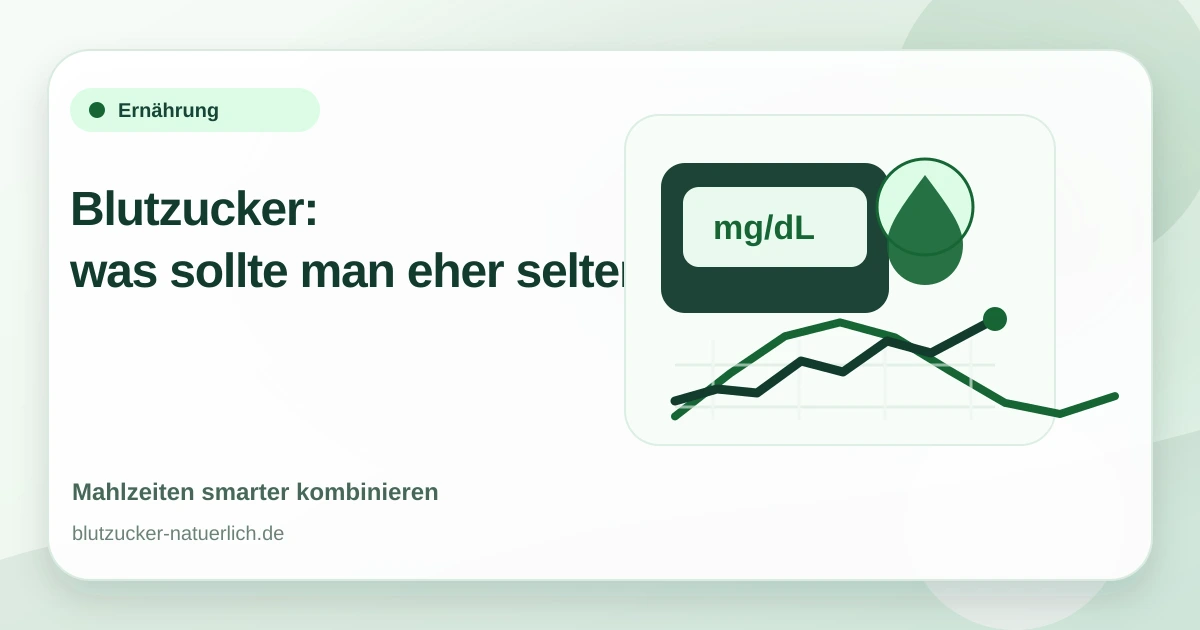 Blutzucker: was sollte man eher selten essen?