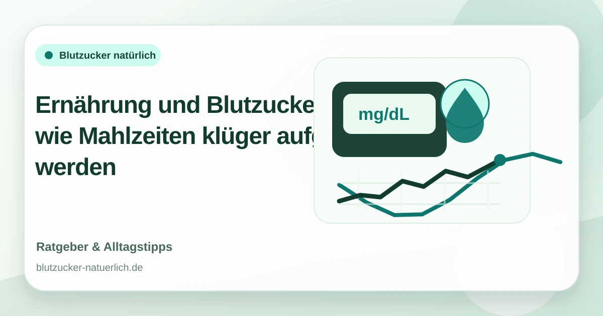 Ernährung und Blutzucker: wie Mahlzeiten klüger aufgebaut werden