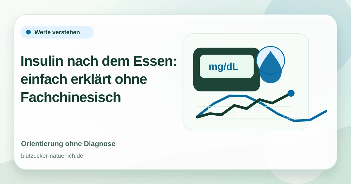 Insulin nach dem Essen: einfach erklärt ohne Fachchinesisch
