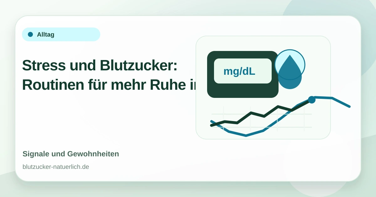 Stress und Blutzucker: Routinen für mehr Ruhe im Alltag