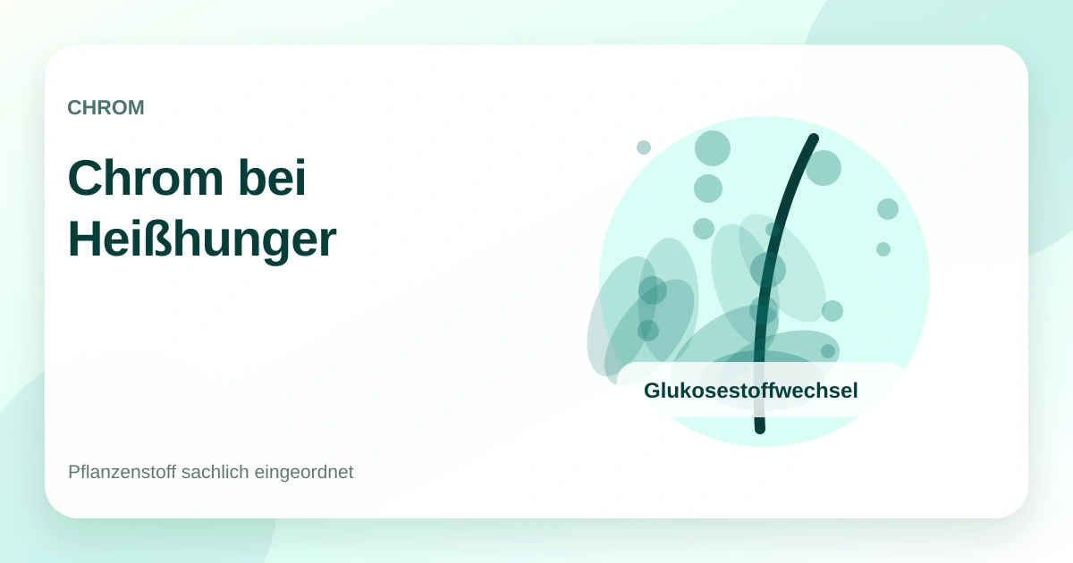 Chrom bei Heißhunger: was steckt dahinter?