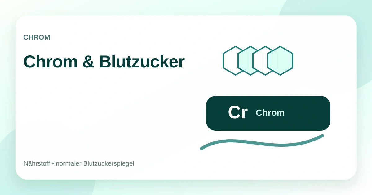 Chrom und Blutzucker: zugelassener Health Claim einfach erklärt