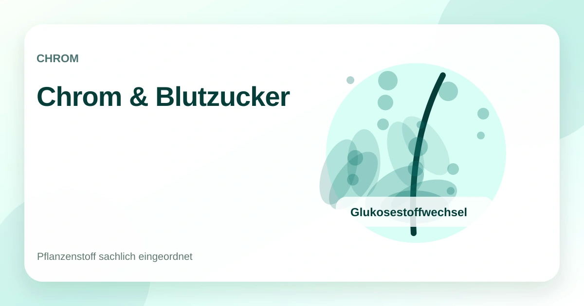 Chrom und Blutzucker: was bedeutet der EU-Health-Claim?